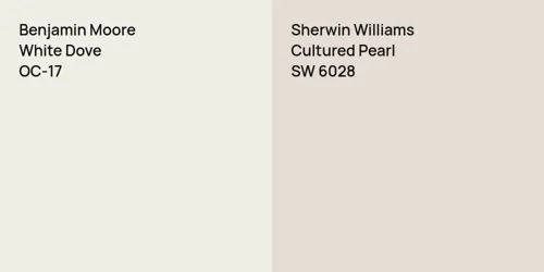 OC-17 White Dove vs SW 6028 Cultured Pearl