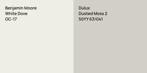 OC-17 White Dove vs 50YY 63/041 Dusted Moss 2