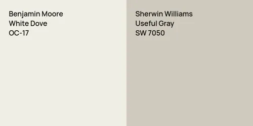 OC-17 White Dove vs SW 7050 Useful Gray