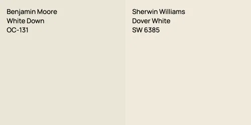 OC-131 White Down vs SW 6385 Dover White