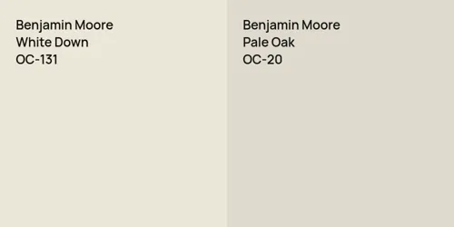 OC-131 White Down vs OC-20 Pale Oak