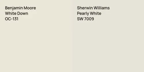 OC-131 White Down vs SW 7009 Pearly White