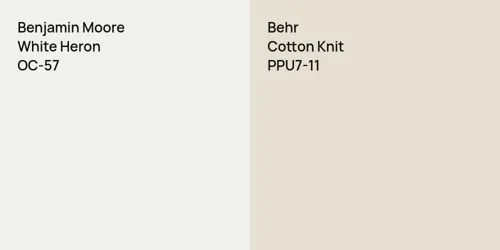 OC-57 White Heron vs PPU7-11 Cotton Knit