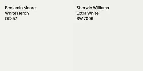 OC-57 White Heron vs SW 7006 Extra White