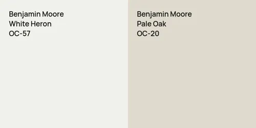 OC-57 White Heron vs OC-20 Pale Oak