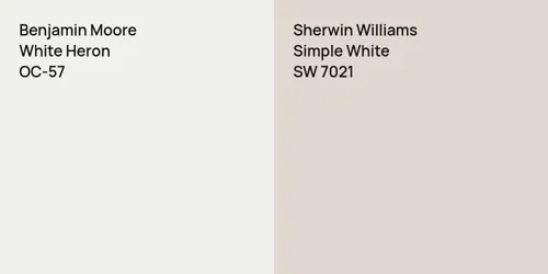 OC-57 White Heron vs SW 7021 Simple White