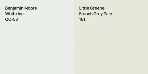 OC-58 White Ice vs 161 French Grey Pale