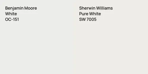 OC-151 White vs SW 7005 Pure White