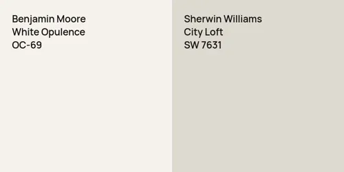 OC-69 White Opulence vs SW 7631 City Loft