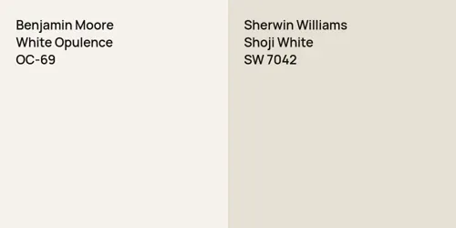 OC-69 White Opulence vs SW 7042 Shoji White