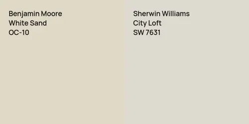 OC-10 White Sand vs SW 7631 City Loft