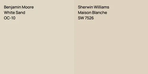 OC-10 White Sand vs SW 7526 Maison Blanche