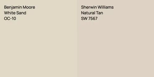 OC-10 White Sand vs SW 7567 Natural Tan