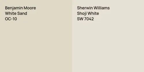 OC-10 White Sand vs SW 7042 Shoji White