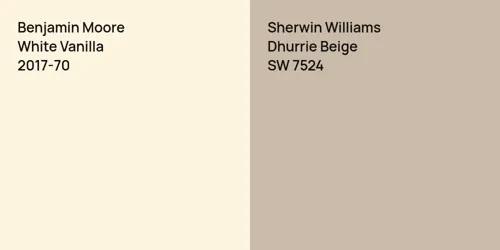 2017-70 White Vanilla vs SW 7524 Dhurrie Beige