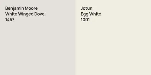 1457 White Winged Dove vs 1001 Egg White