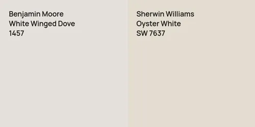 1457 White Winged Dove vs SW 7637 Oyster White