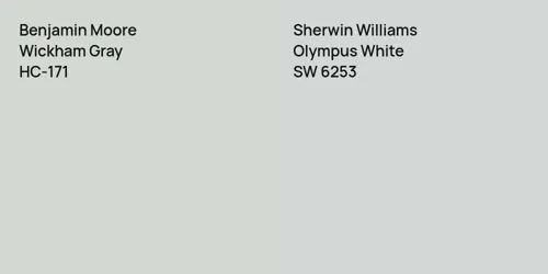 HC-171 Wickham Gray vs SW 6253 Olympus White