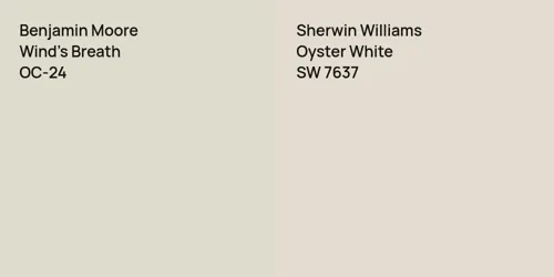 OC-24 Wind's Breath vs SW 7637 Oyster White