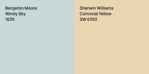 1639 Windy Sky vs SW 6393 Convivial Yellow