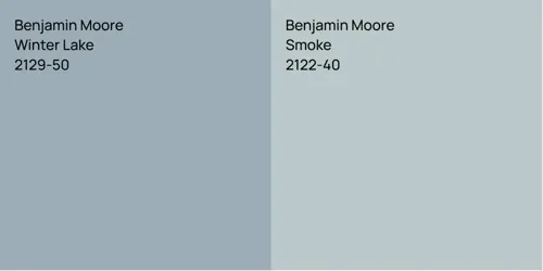 Benjamin Moore Winter Lake vs. Benjamin Moore Winter Solstice comparison