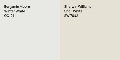 OC-21 Winter White vs SW 7042 Shoji White