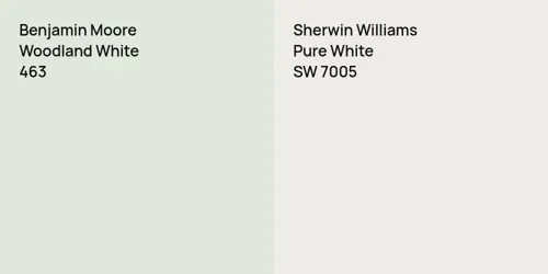 463 Woodland White vs SW 7005 Pure White