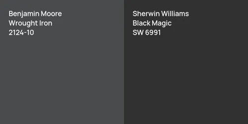 2124-10 Wrought Iron vs SW 6991 Black Magic