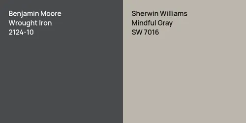 2124-10 Wrought Iron vs SW 7016 Mindful Gray