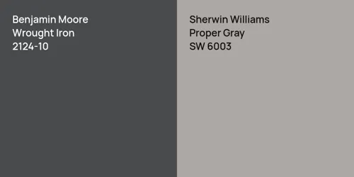 2124-10 Wrought Iron vs SW 6003 Proper Gray