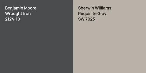 2124-10 Wrought Iron vs SW 7023 Requisite Gray