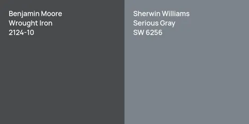 2124-10 Wrought Iron vs SW 6256 Serious Gray