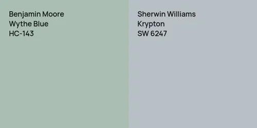 HC-143 Wythe Blue vs SW 6247 Krypton