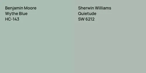 HC-143 Wythe Blue vs SW 6212 Quietude