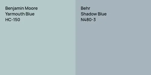 HC-150 Yarmouth Blue vs N480-3 Shadow Blue