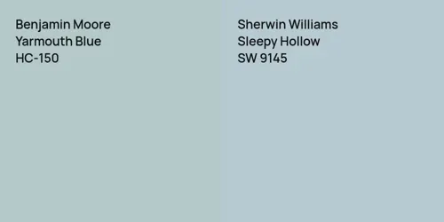 HC-150 Yarmouth Blue vs SW 9145 Sleepy Hollow