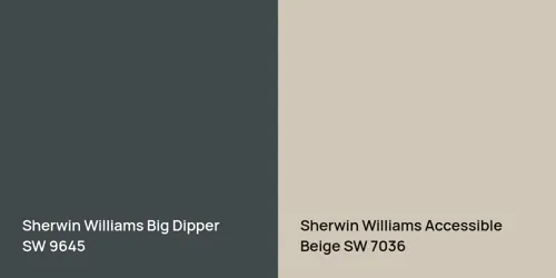 SW 9645 Big Dipper vs SW 7036 Accessible Beige