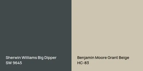 SW 9645 Big Dipper vs HC-83 Grant Beige