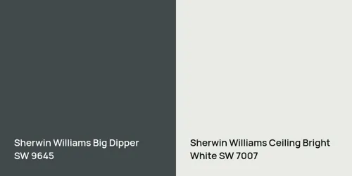 SW 9645 Big Dipper vs SW 7007 Ceiling Bright White