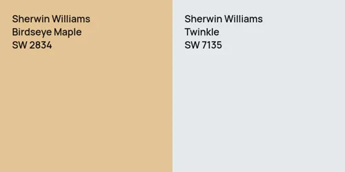 SW 2834 Birdseye Maple vs SW 7135 Twinkle