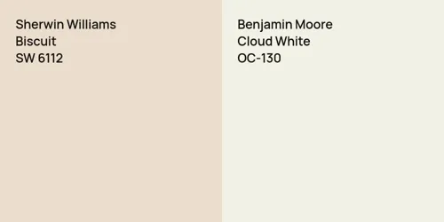 SW 6112 Biscuit vs OC-130 Cloud White