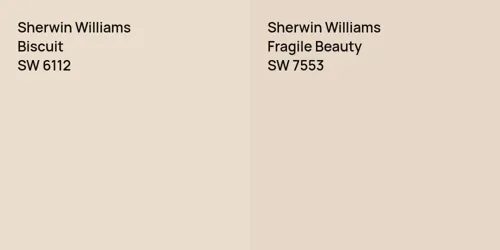 SW 6112 Biscuit vs SW 7553 Fragile Beauty