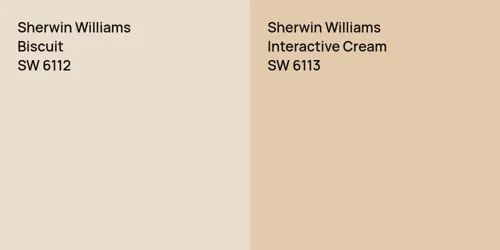 SW 6112 Biscuit vs SW 6113 Interactive Cream