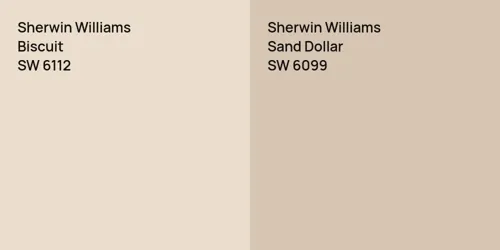 SW 6112 Biscuit vs SW 6099 Sand Dollar