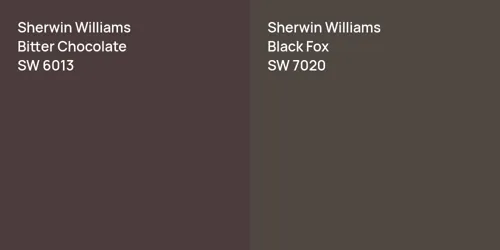 SW 6013 Bitter Chocolate vs SW 7020 Black Fox