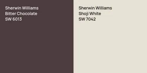 SW 6013 Bitter Chocolate vs SW 7042 Shoji White