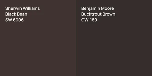 SW 6006 Black Bean vs CW-180 Bucktrout Brown