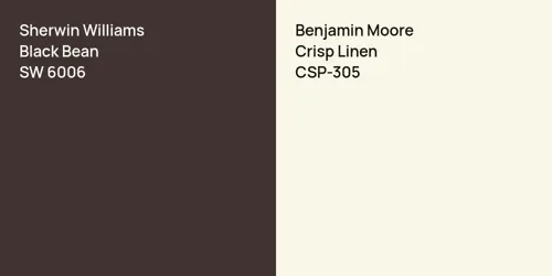 SW 6006 Black Bean vs CSP-305 Crisp Linen