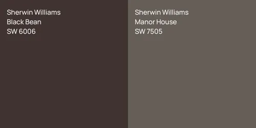 SW 6006 Black Bean vs SW 7505 Manor House