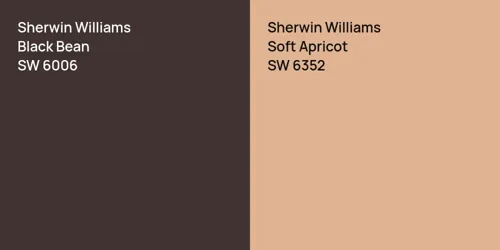 SW 6006 Black Bean vs SW 6352 Soft Apricot